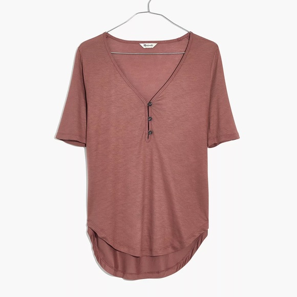 Madewell Drapey Henley Tee size M NWT - Picture 4 of 7